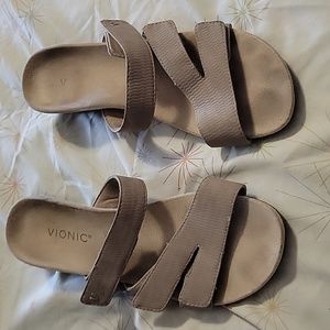 Tan vionic sandals